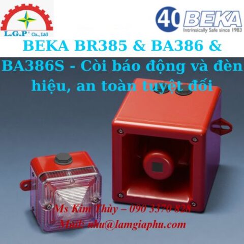 BR385 & BA386 & BA386S - Còi báo động và đèn hiệu, an toàn tuyệt đối