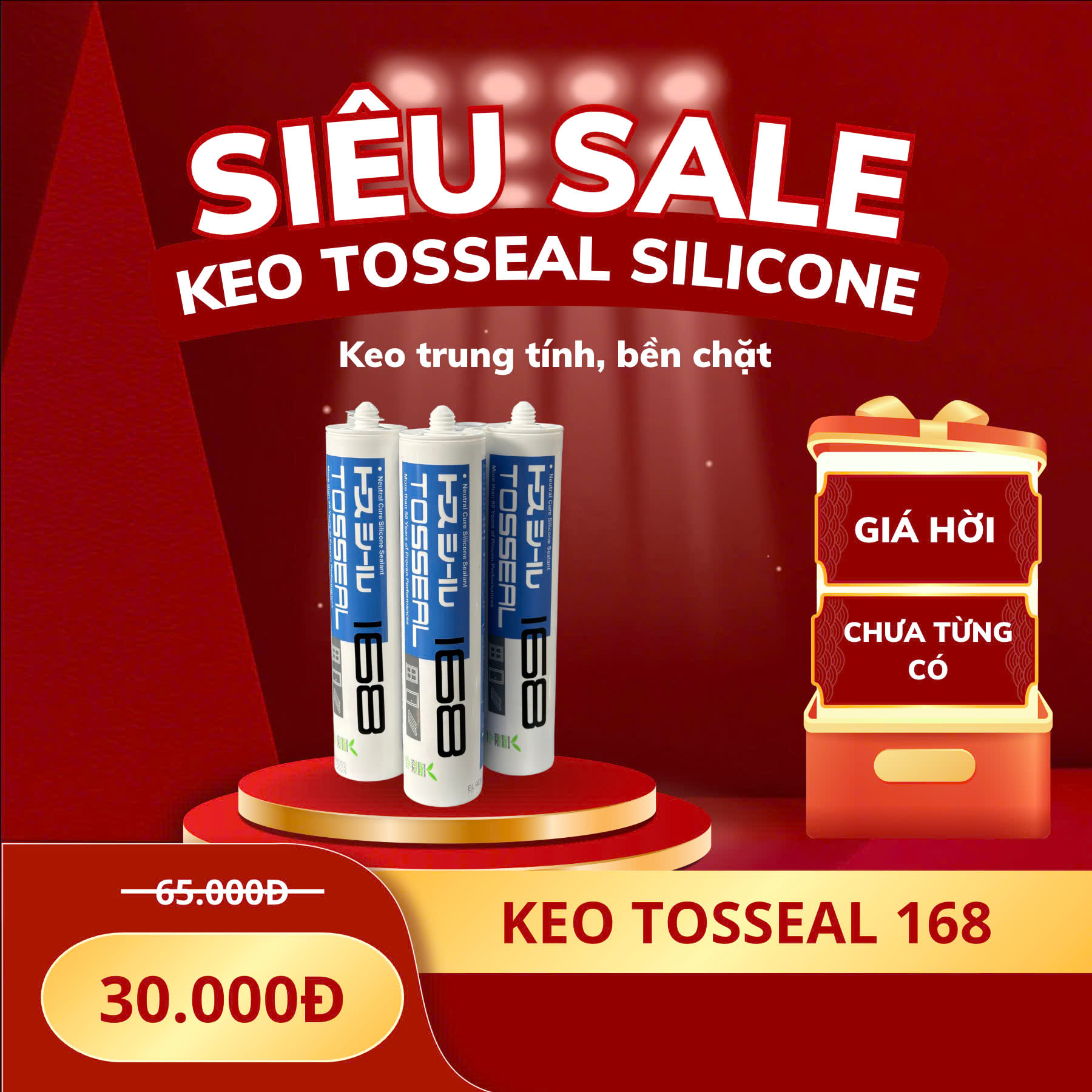 Keo silicone Momentive Tosseal 168 - GIÁ SỐC SẬP SÀN - Ảnh 2