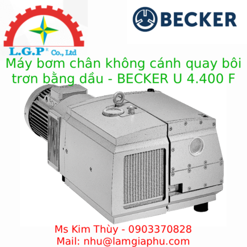 Máy bơm chân không cánh quay bôi trơn bằng dầu - BECKER U 4.400 F